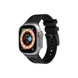 AP Style Metal Clasp Liquid Silicone Strap, Black