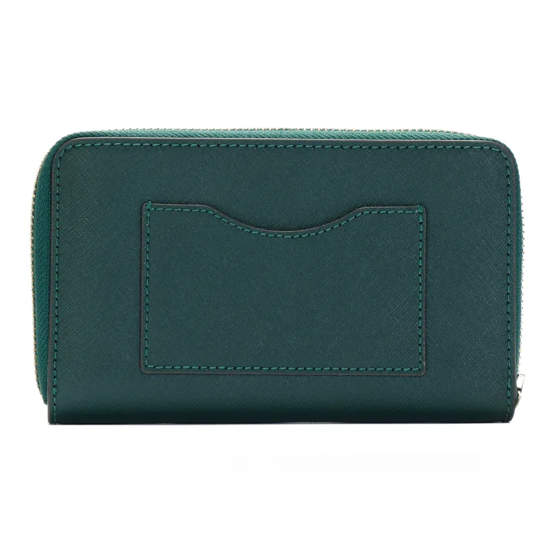 TORY BURCH Leather Wallet Mini Women's Green-3