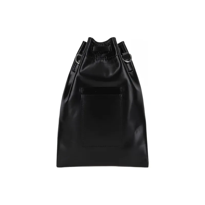 Valentino VLTN Shiny Calfskin Shoulder Bag, Crossbody Bag Regular Men's Black-2