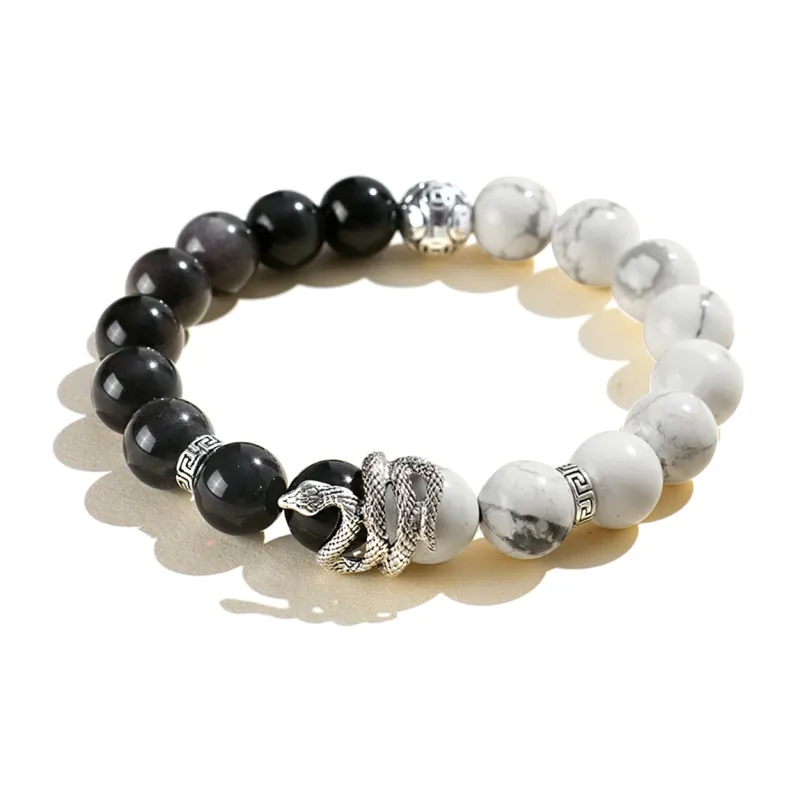 MIDNIGHT MOMENT Obsidian Bracelets Unisex-0