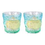 BB410# Lilac Iridescent Glacier Glass Cup (310ml) 2 Pack