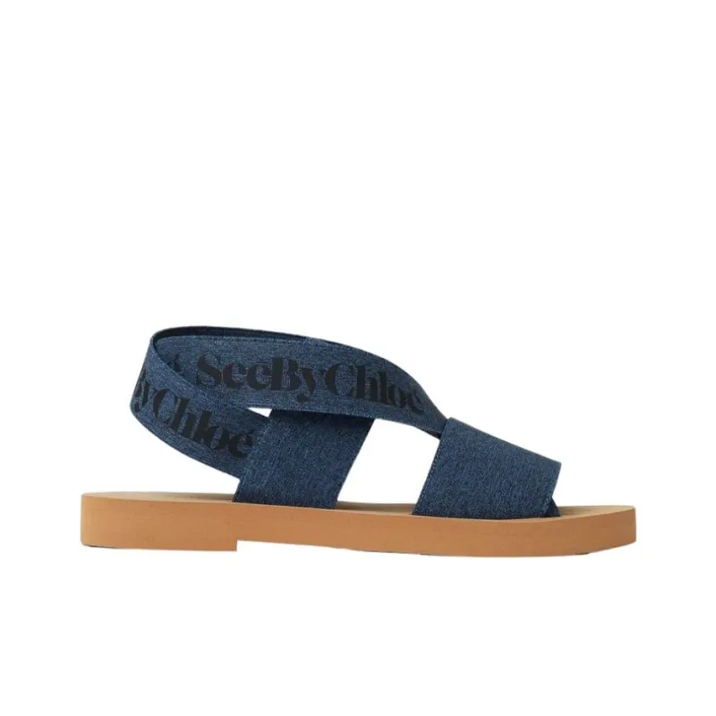 See By Chloe Tessie Strap Sandals Women's Denim Blue-1