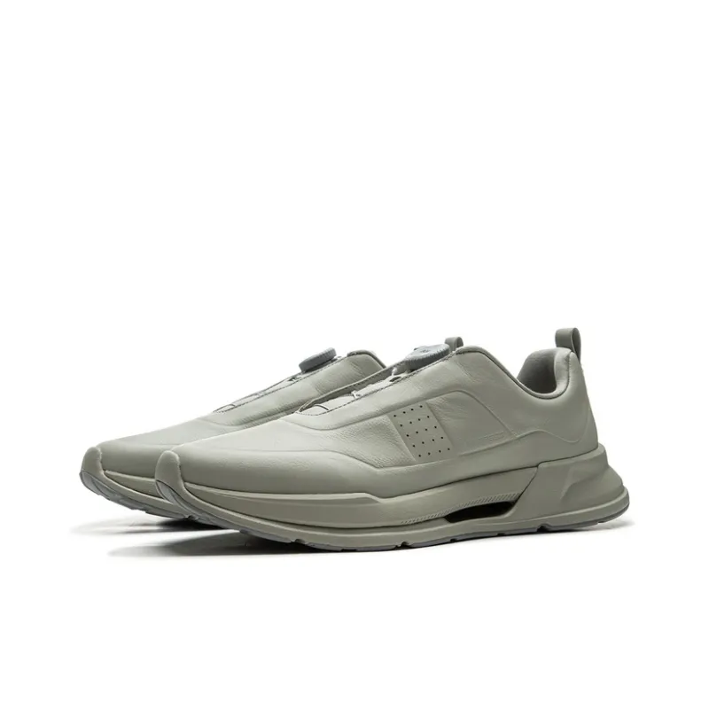 LI-NING 1990 Commuter Series Wear-Resistant Slip-Resistant Low-Top Casual Running Shoes Men's Earth Frost Gray-2