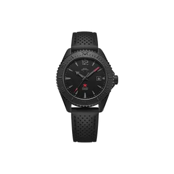 Beijing Cool Black Automatic Mechanical Movement Silicone Strap Watch Men's Watches Black Dial