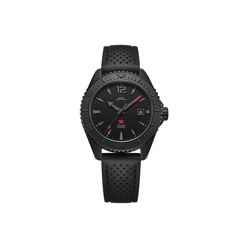 Beijing Cool Black Automatic Mechanical Movement Silicone Strap Watch Men's Watches Black Dial-0