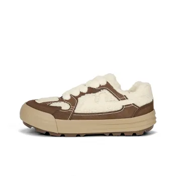 Warrior Sky Power Warm Sheepskin Shoes Insulated Wear Resistant Fleece Lined Shoe Women's Beige/Brown