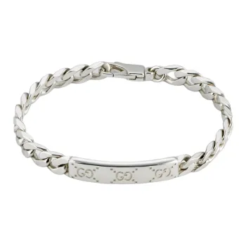 GUCCI 925 Sterling Silver Bracelets Unisex Silver