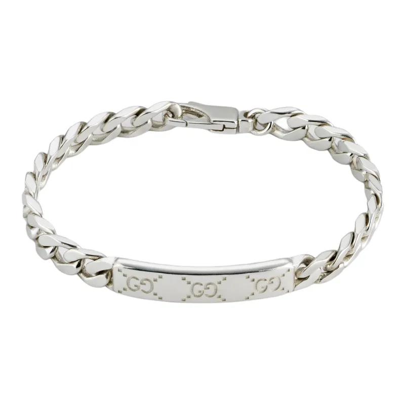 GUCCI 925 Sterling Silver Bracelets Unisex Silver-0