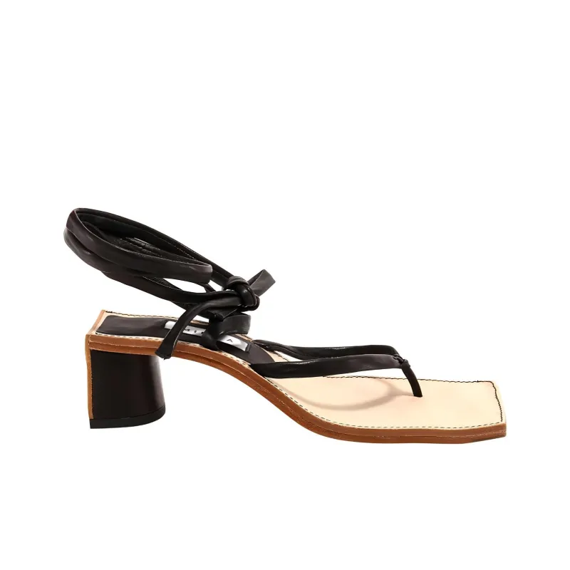 MIISTA Strap Sandals Women's Black-1