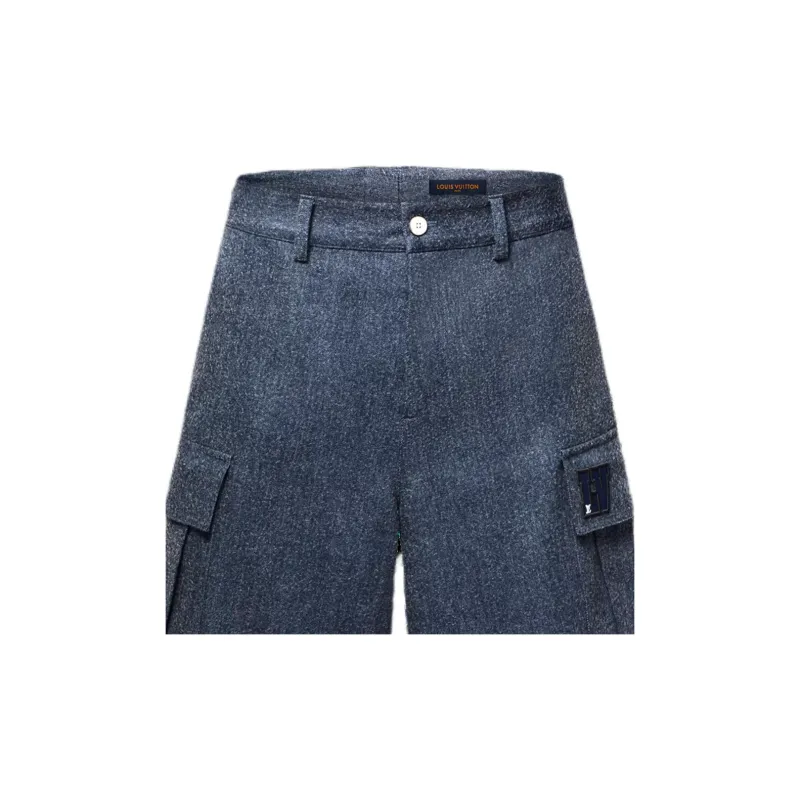LOUIS VUITTON Oversized Cotton And Wool Blend Cargo Shorts-6