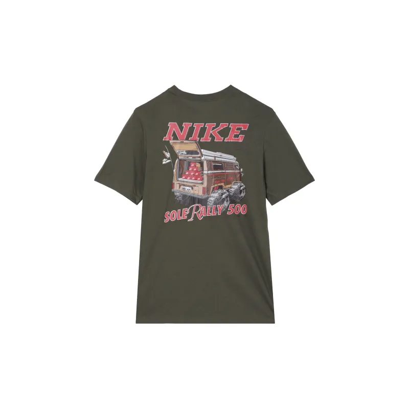 Nike T Shirts Men Khaki Green-1