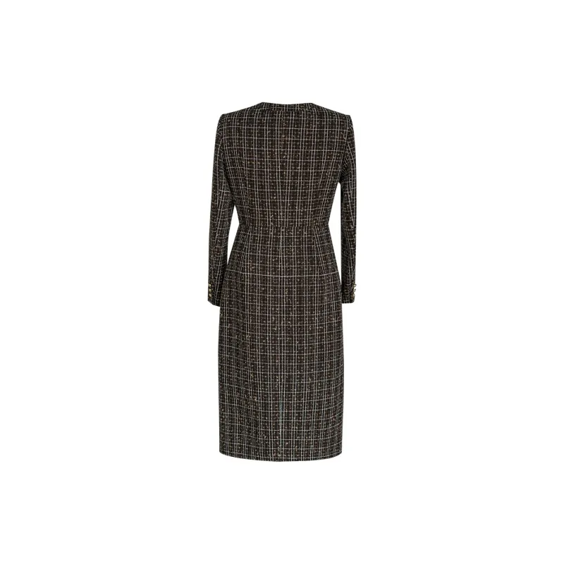 ROEYSHOUSE Long Sleeved Dresses Women's Plaid-1