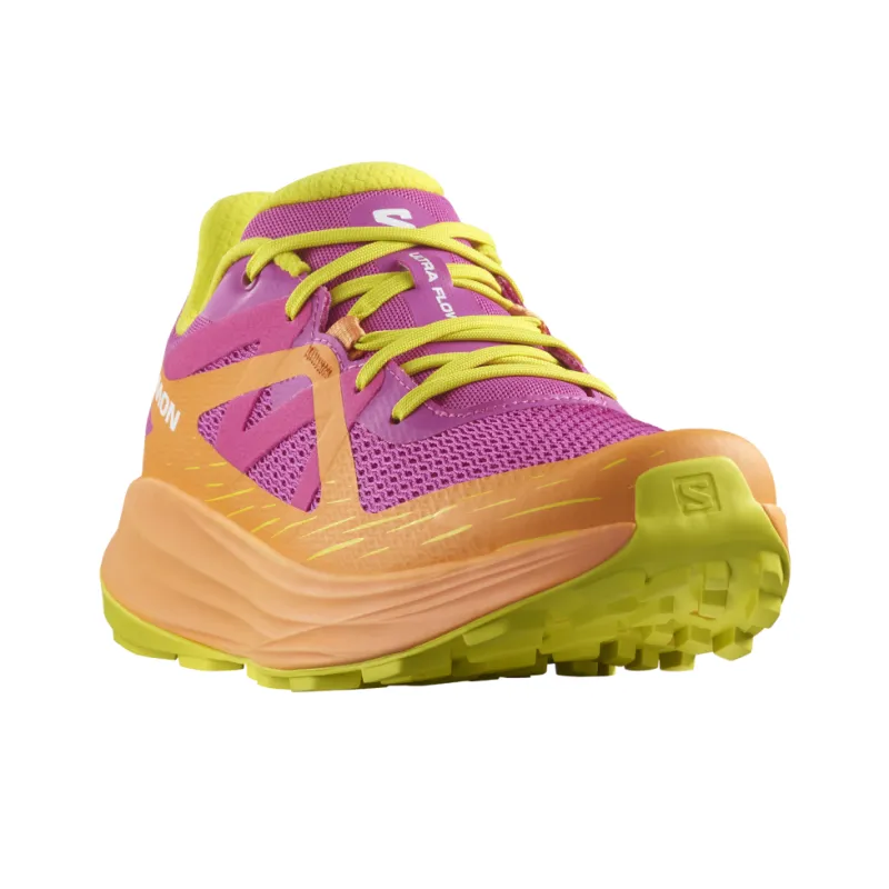SALOMON ULTRA FLOW Anti-Slip Wear-Resistant Low-Top Trail Running Running Shoes Unisex Orange Purple-2