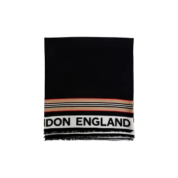 Burberry Knit Scarves Men's Black
