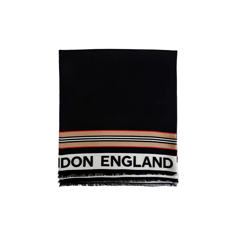 Burberry Knit Scarves Men's Black-0