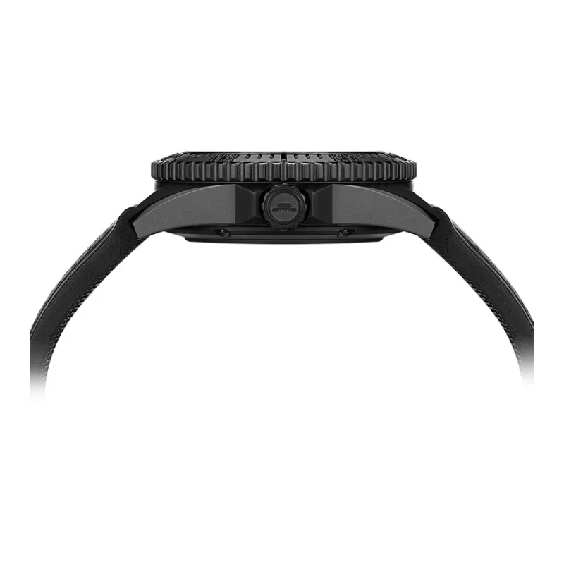Beijing Cool Black Automatic Mechanical Movement Silicone Strap Watch Men's Watches Black Dial-3
