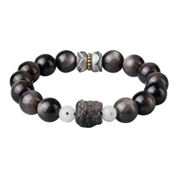 Moonstone Edge Obsidian Jade Bracelets Unisex
