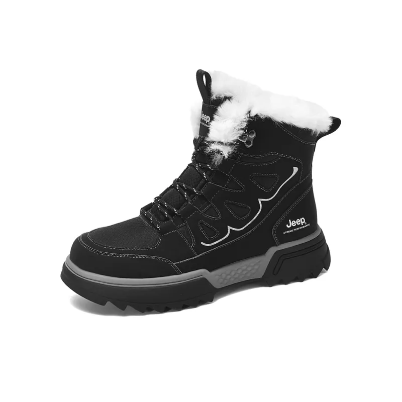 Jeep Warm Wear-Resistant Slip-Resistant Short Snow Boots Men's-7