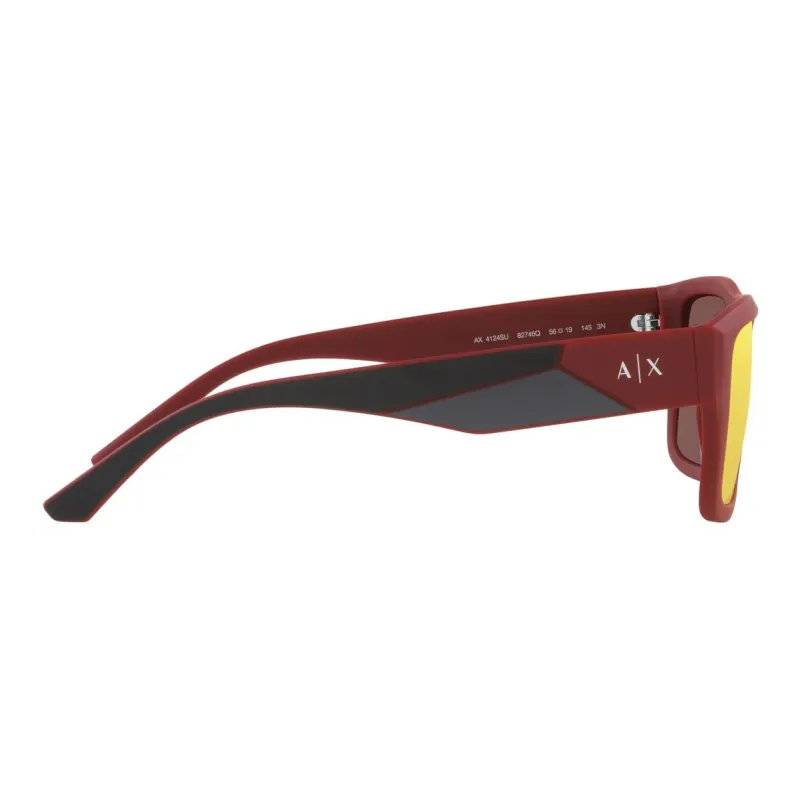 ARMANI EXCHANGEAE Plastic Rectangular Sunglasses Men's Red-4
