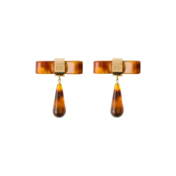 PRADA   Earrings Women's Tortoiseshell