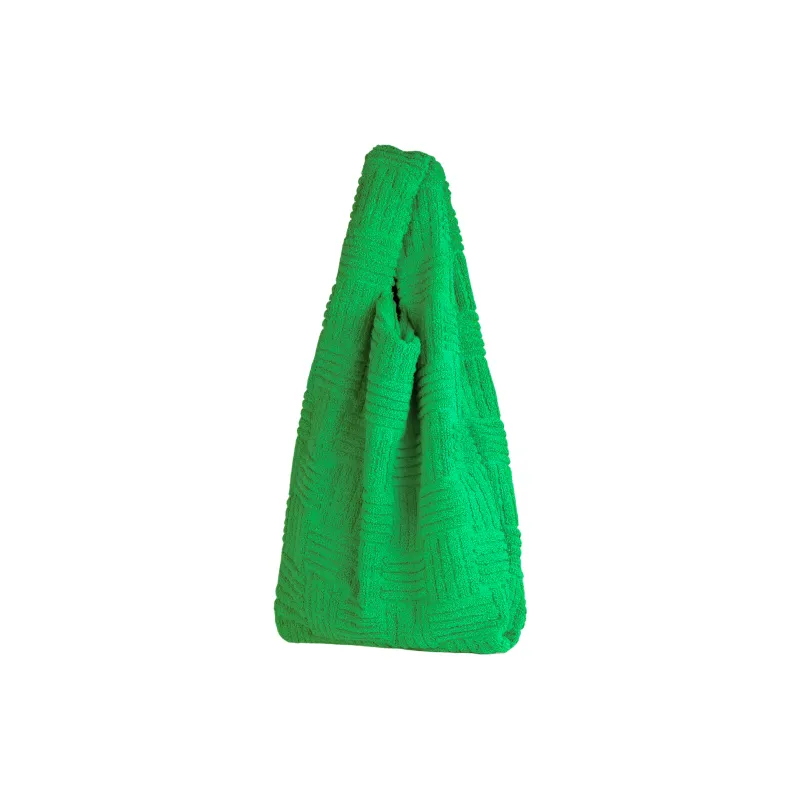 Bottega Veneta Towel Fabric Handbag Regular Unisex Green-4