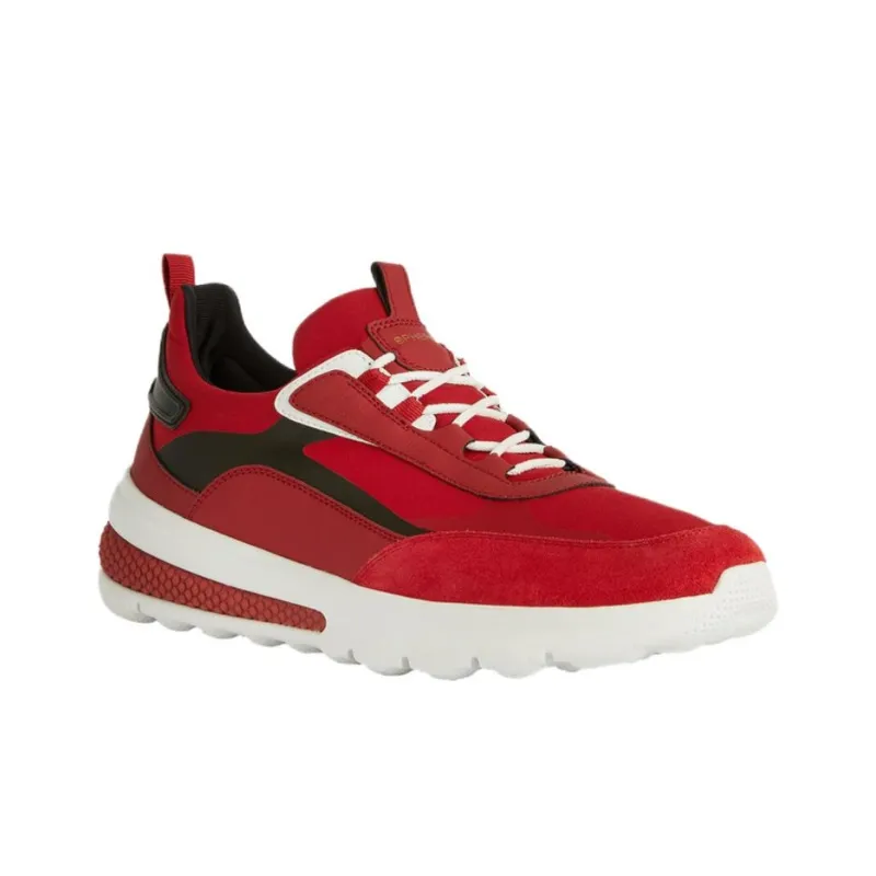 GEOX Spherica Actif Anti-Slip Wear-Resistant Low-Top Casual Shoes Men's Red Black-1