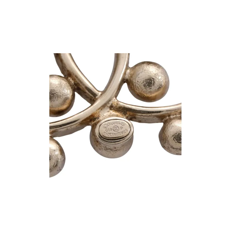 CHANEL 1986 1988 Faux Pearl embellished Brooch-2