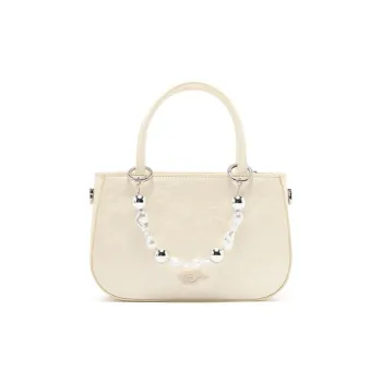 MICOCAH PU Crossbody One Shoulder Handbag Regular Women's Nianyu White/Smoky Ink Black