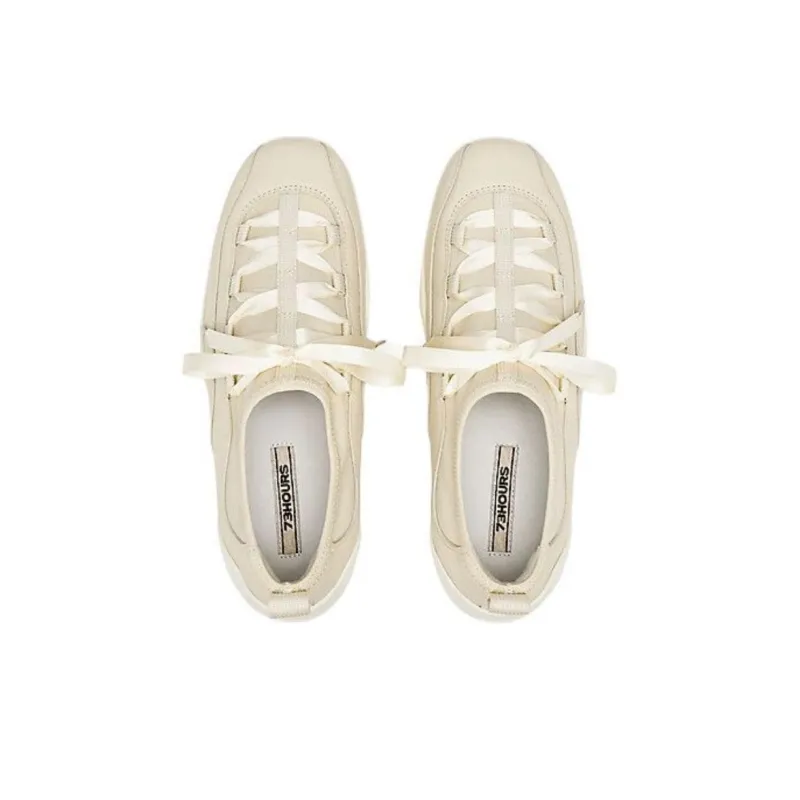 73Hours Low Top Casual Shoes Women's Beige-4