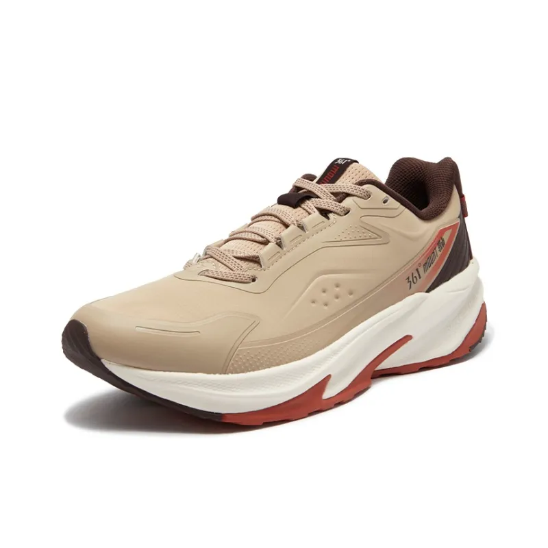 361° Slip Resistant, Abrasion Resistant, Waterproof Low Top Casual Running Shoes Men's Brown White-1