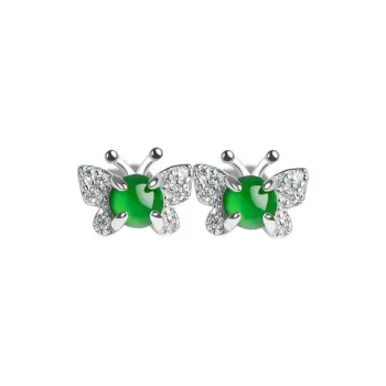 Noritake Ice Glutinous Jadeite Stud Earrings Women's