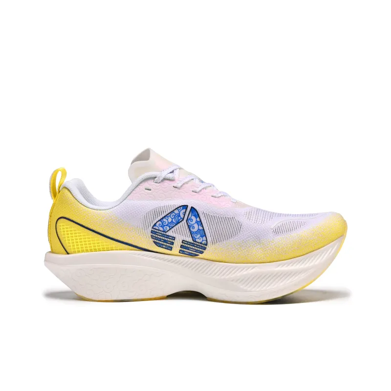 CIERSES Low Top Running Shoes Unisex White Colored Glaze Yellow-2