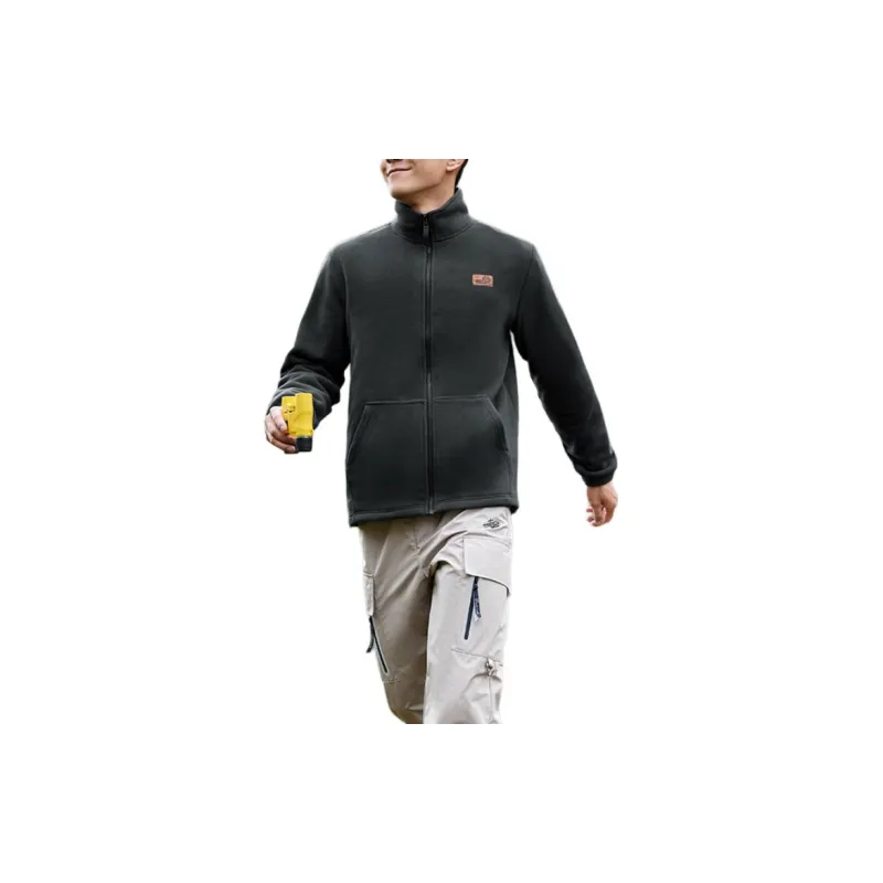 361° Wujie Velvet feel Coat Unisex Tranquil Gray-2