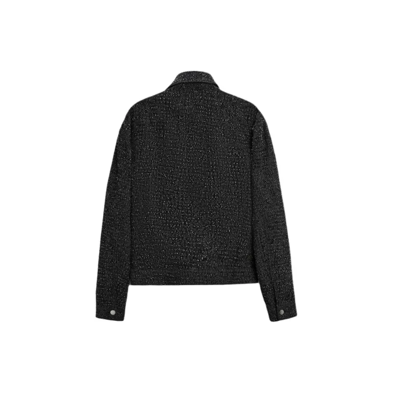 ZARA Denim Jackets Men Black-1