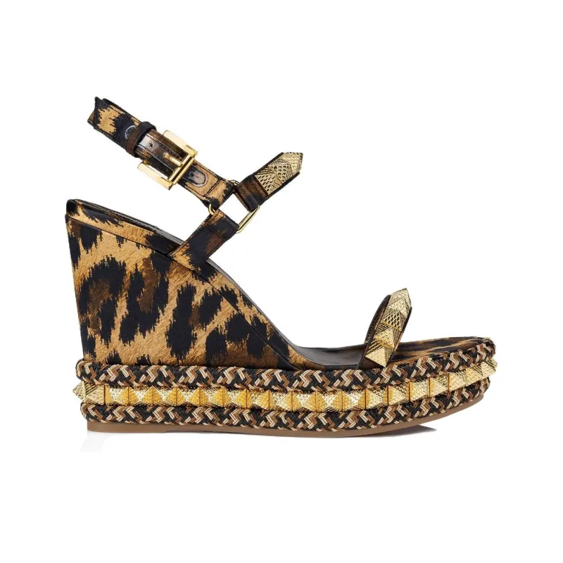 CL LUBOTING Pyraclou Strap Sandals Women's Brown-1