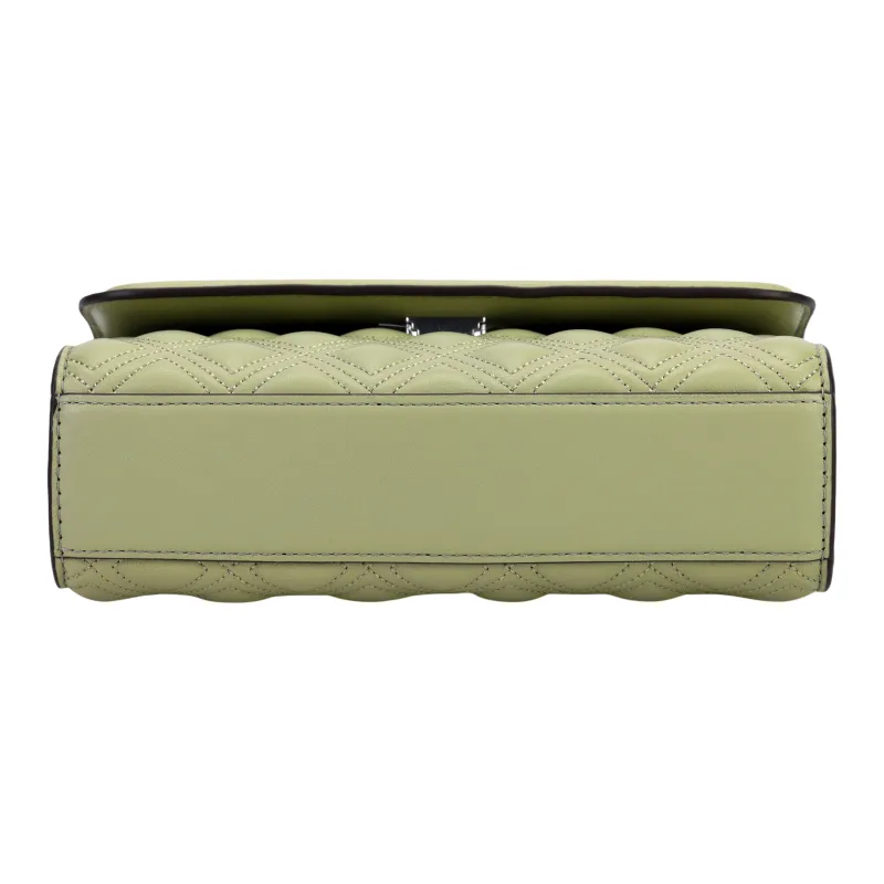 TORY BURCH Fleming Leather Crossbody Bag, Shoulder Bag Trumpets Women's Olive Green-5