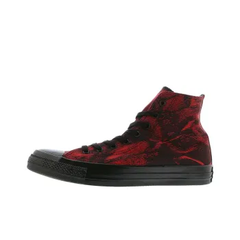 Converse All Star Wear-resistant And Lightweight High-Top Canvas Shoes Unisex Red Black