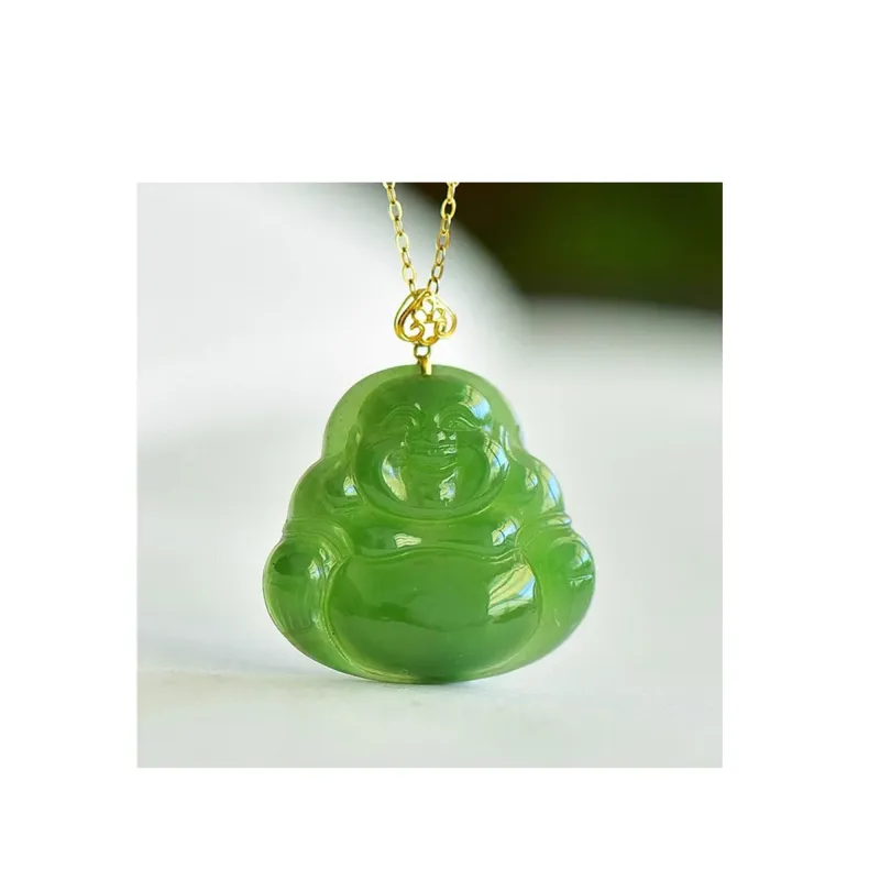 ZHANGKAKA Hetian Jade Pendants Jasper Women's-1