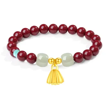 PUTUOSHANWENCHUANG Cinnabar Bracelets Women's