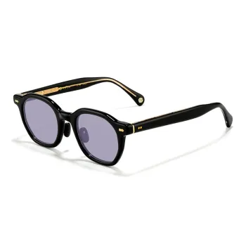 SUPER SUNG Plate Frame Round Sunglasses Unisex