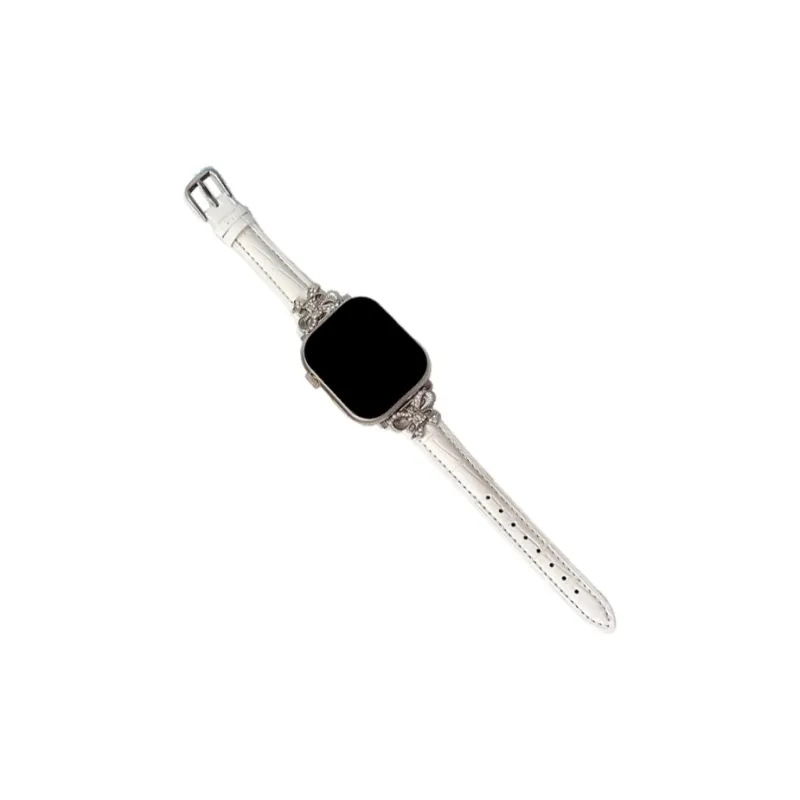 Warbler Dew Compatible With Apple Watch Apple Watch Band S9/S8/SE/7/6/5/4/3 Bamboo Pattern Bowknot Belt Apple Strap-5
