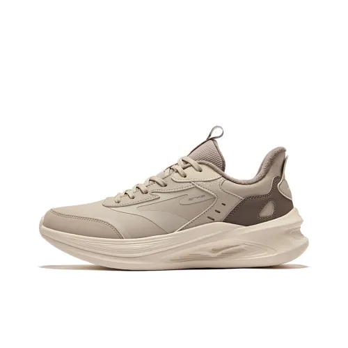 Erke Ling Yue 2.0 Slip Resistant Warm Low Top Running Shoes Men's Light Linen Brown Stone