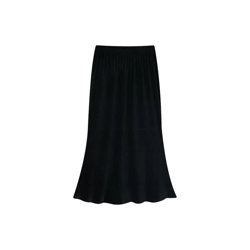 THE SEA LIFE Casual Long Skirt Women's Black Mage-1