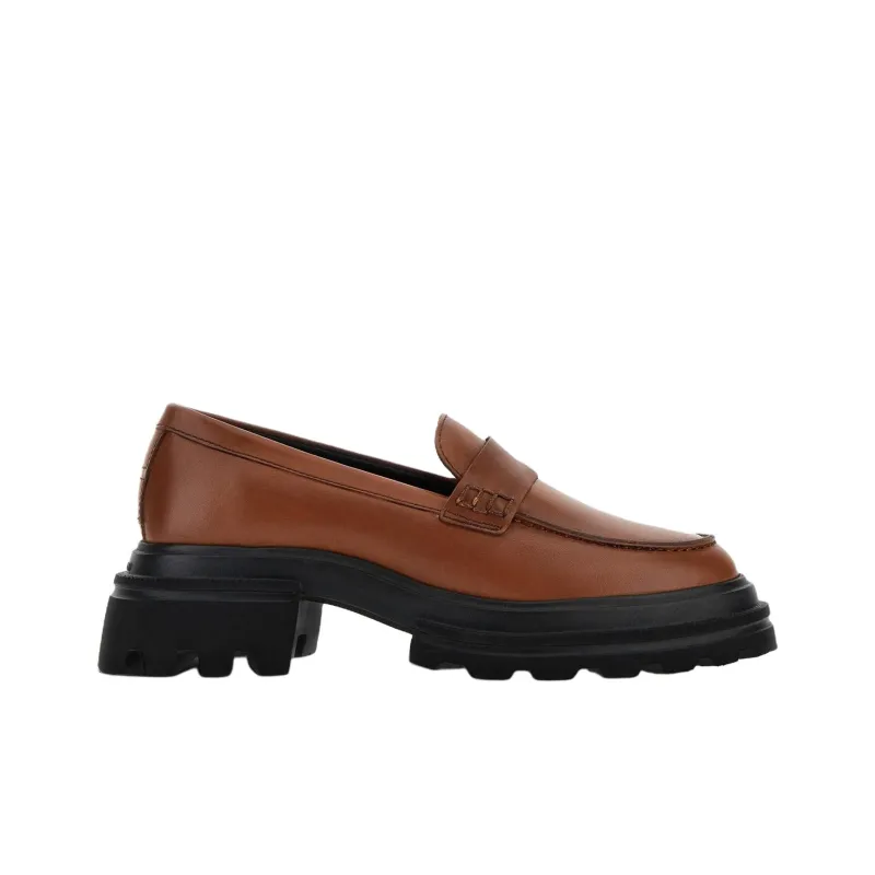 HOGAN Round Toe Slip On Loafers Women's-1