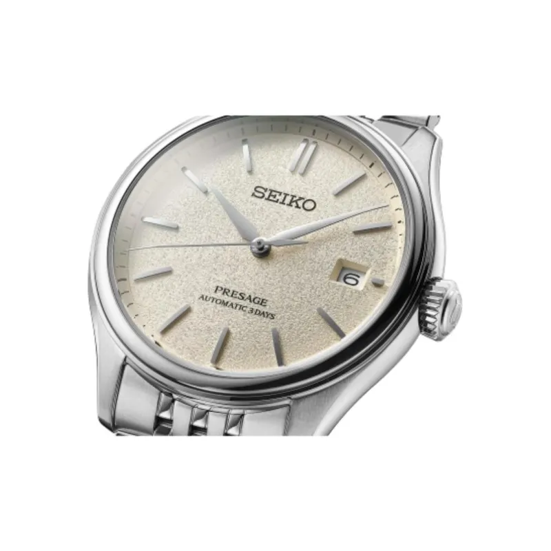 SEIKO Presage Series Automatic Mechanical Movement Stainless Steel Strap Watch 40.2mm Men's Watches White Dial-3