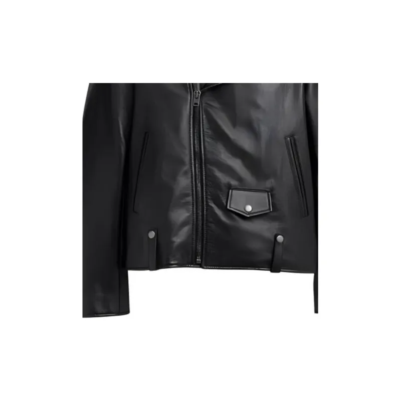 COACH SS24 Leather Jacket Men's Black-5