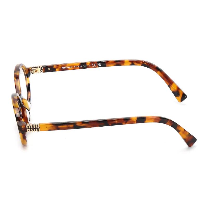 MIU MIU Tortoiseshell Oval frame Glasses-2