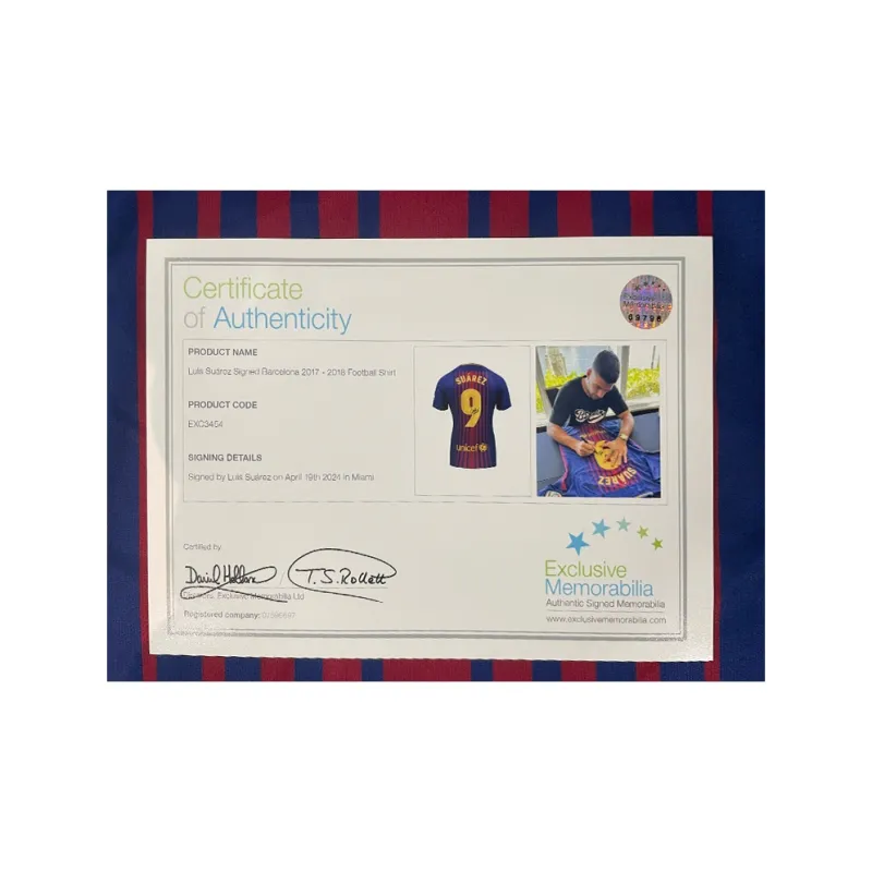 EM Football Fan Supplies Barça 17-18 Home Official Certificate Unframed Bare Collectible Unisex-5