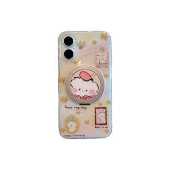 Wei Xin Acrylic Material Yellow Base Dog Stand Phone Cases Compatible With IPhone 16/15 Pro Max/Apple 13/14 Pro Max/12
