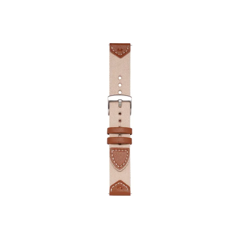 CHENSONG Watch Band Huawei Compatibility 46mm Canvas And Leather Material-6